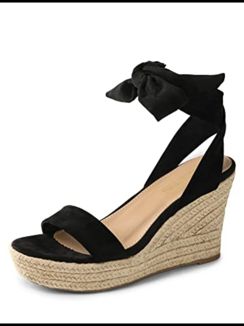 Espadrille Wedge Sandals Lace Up Ankle Strap Cushioned Platform Heel